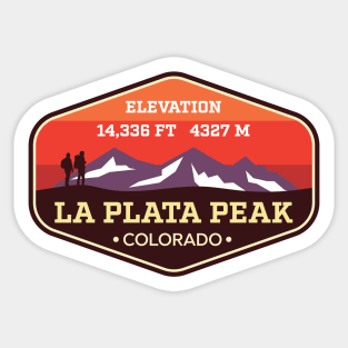 La Plata Peak Colorado - 14ers Mountain Climbing Badge Sticker